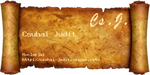 Csuhai Judit névjegykártya